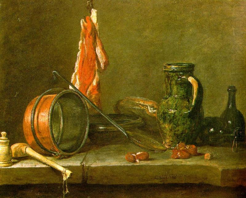 jean-Baptiste-Simeon Chardin A  Lean Diet with Cooking Utensils china oil painting image